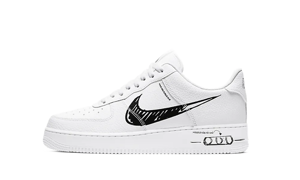 Nike Air Force 1 Low Sketch White Black