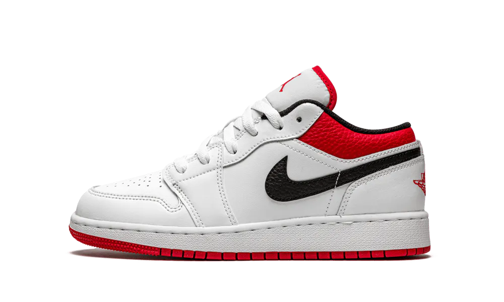 Jordan 1 Low White University Red Black