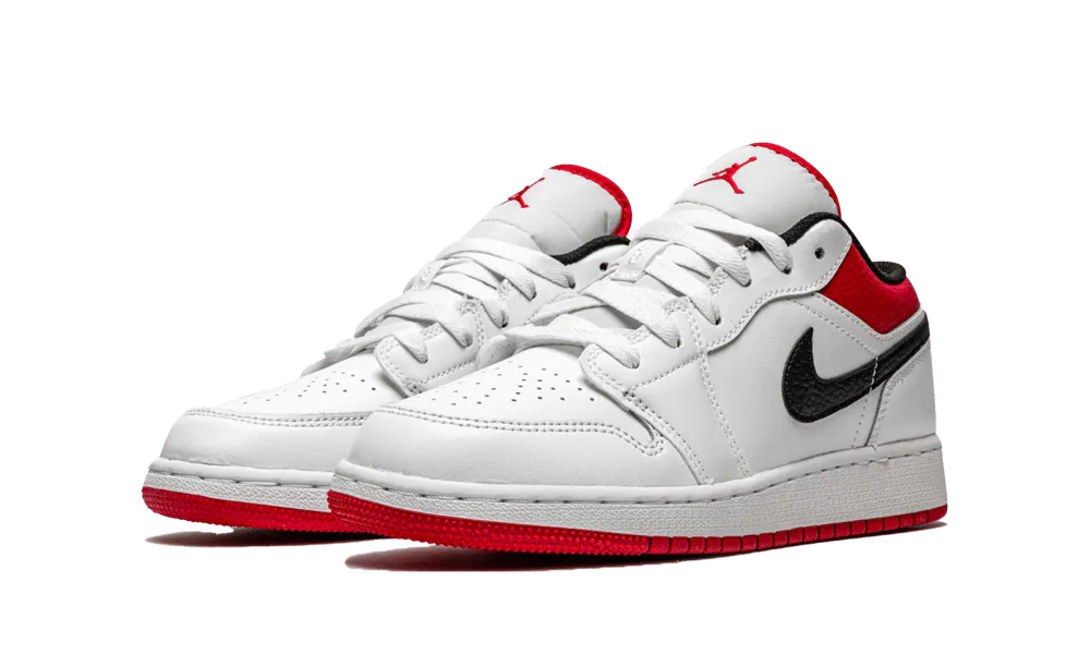 Jordan 1 Low White University Red Black