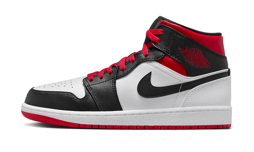 Jordan 1 Mid Gym Red Black Toe