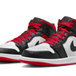 Jordan 1 Mid Gym Red Black Toe