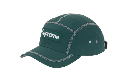 Supreme Reflective Stitch Camp Cap Dark Green