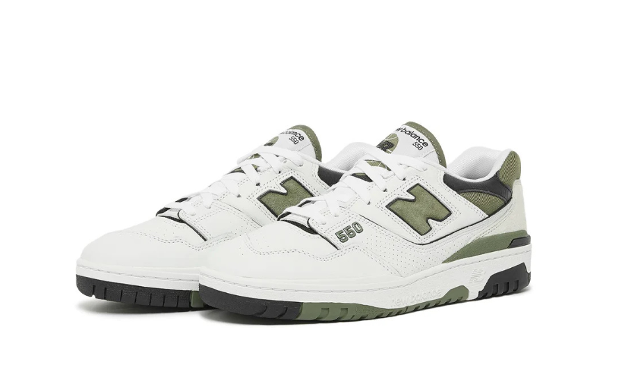 New Balance 550 White Dark Olivine