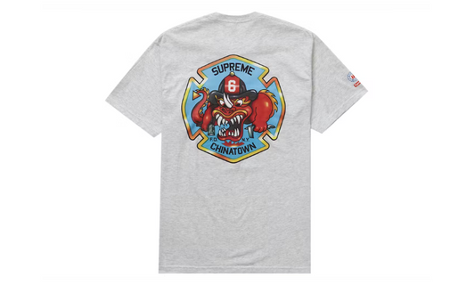 Supreme FDNY Engine 9 Tee Ash Grey