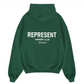 Represent Owner Club Hoodie Racing Green/White