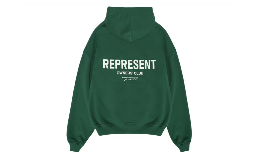 Represent Owner Club Hoodie Racing Green/White