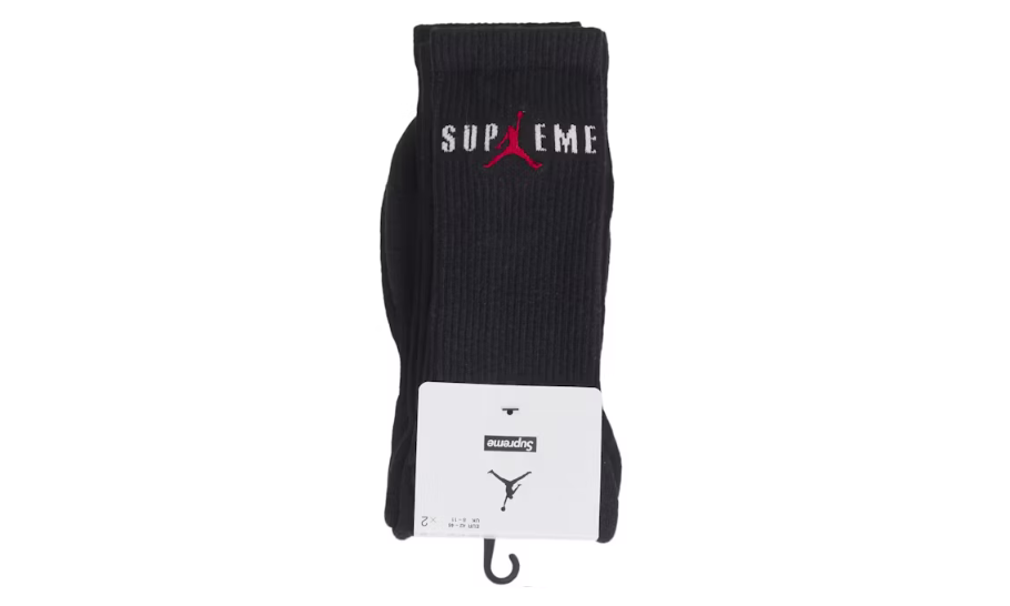 Supreme Jordan Crew Socks Black