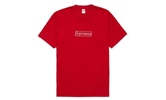 Supreme KAWS Chalk Logo Tee Red