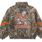 Supreme Mitchell & Ness NCAA Hooded Stadium Jacket Woodland Camo