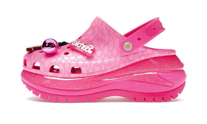 Crocs Classic Mega Crush Clog Barbie The Movie Electric Pink