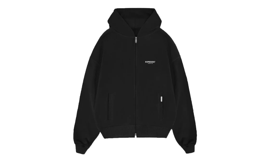 Represent Owners Club Zip Hoodie Black