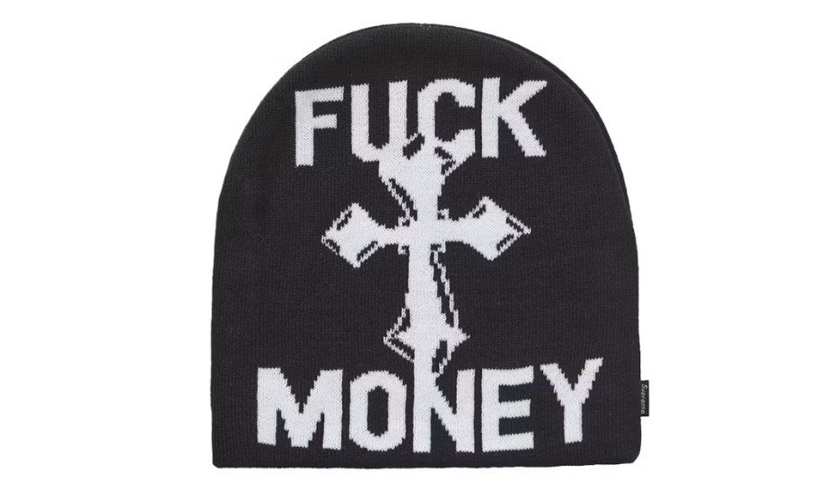 Supreme Fuck Money Beanie Black