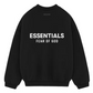 Fear of God Essentials Fleece Crewneck (FW24) Black