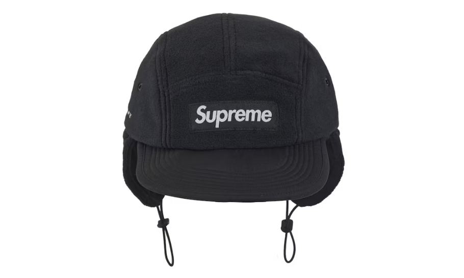 Supreme Polartec Earflap Camp Cap (FW24) Black