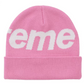 Supreme Big Logo Beanie (FW24) Pink