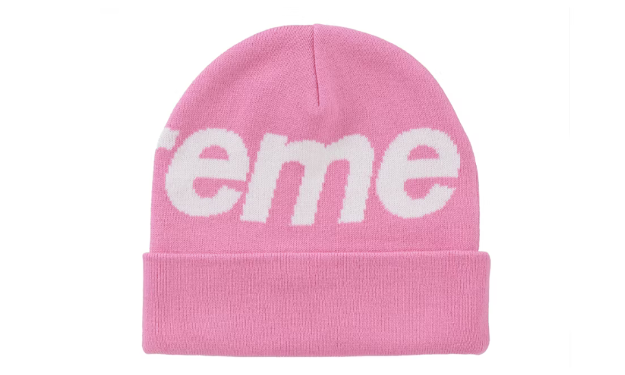 Supreme Big Logo Beanie (FW24) Pink