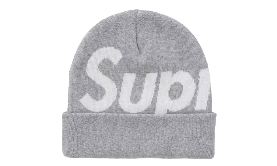 Supreme Big Logo Beanie (FW24) Ash Grey