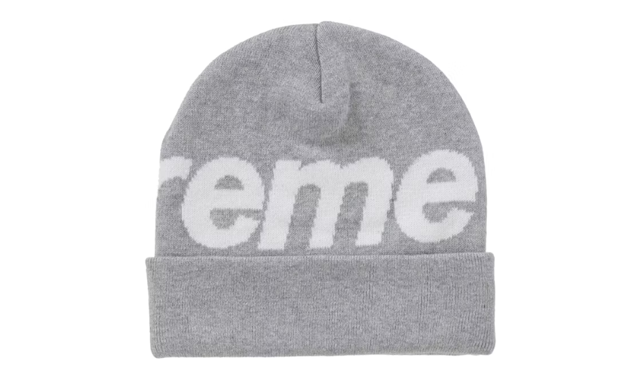 Supreme Big Logo Beanie (FW24) Ash Grey