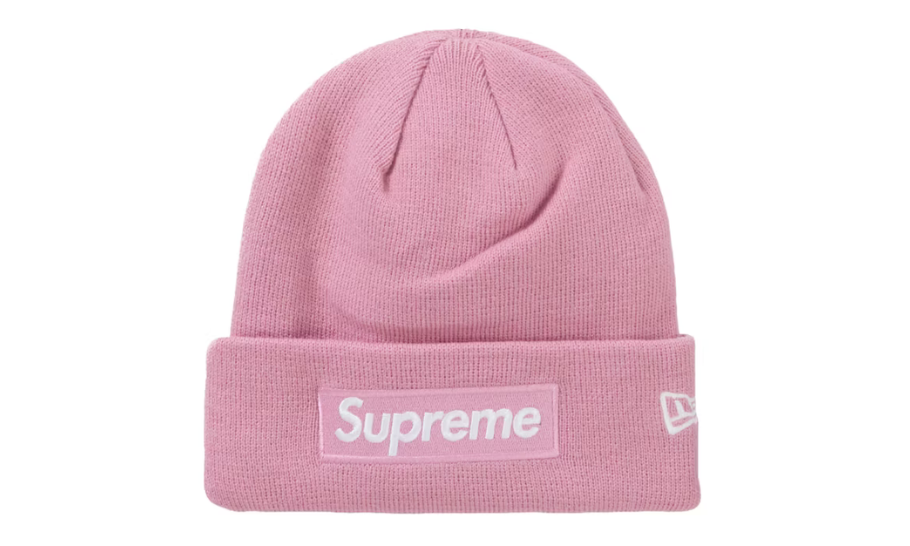 Supreme New Era Box Logo Beanie (FW24) Dusty Pink