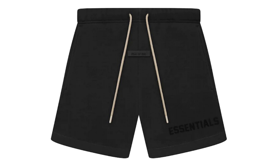 Fear of God Essentials Cream Drawstring Sweatshort Jet Black