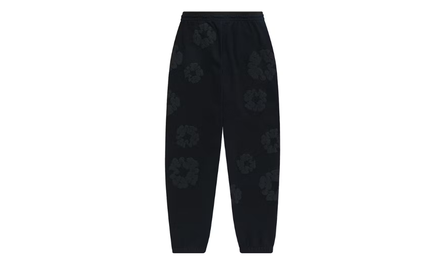 Denim Tears Cotton Wreath Sweatpants Black Monochrome