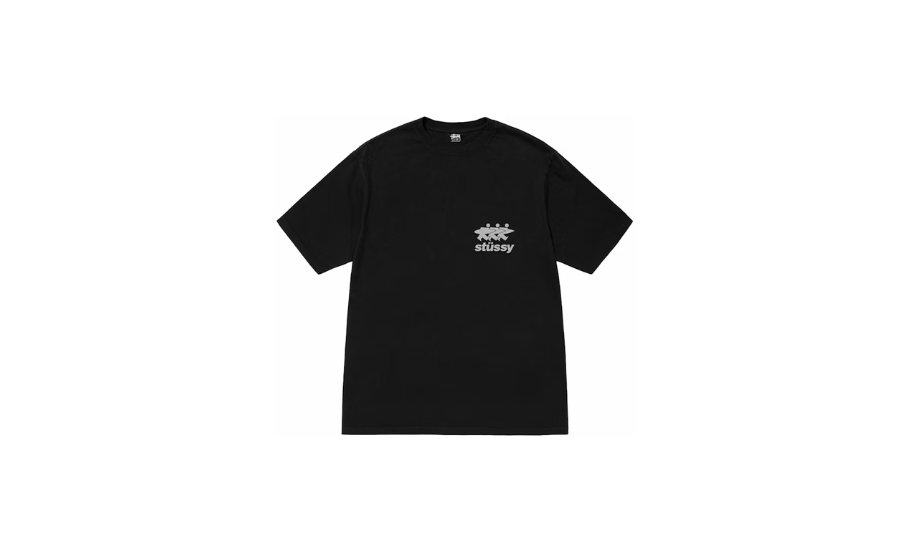 Stussy Surfwalk Pigment Dyed Tee Black