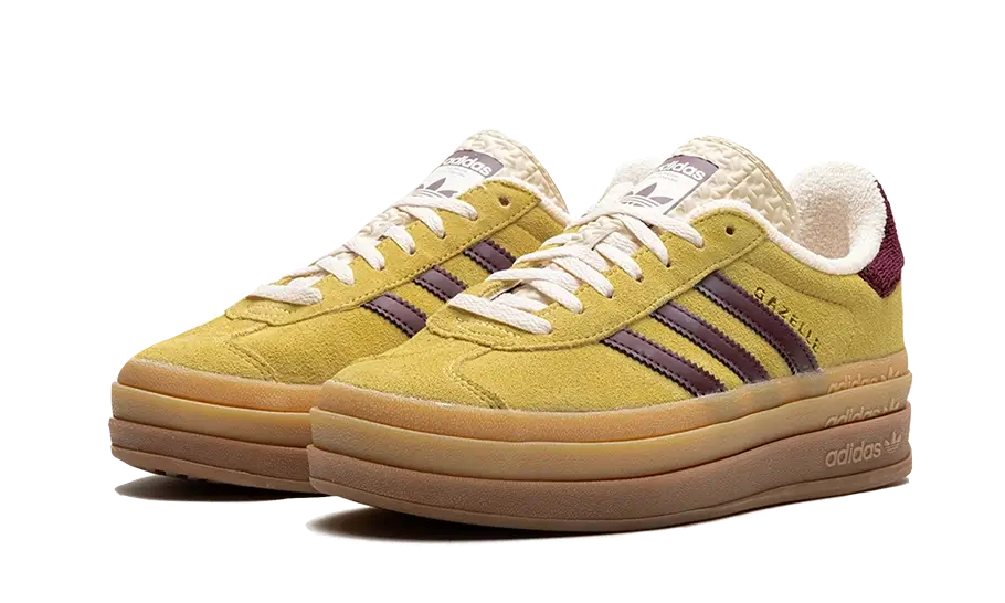 adidas Gazelle Bold Almost Yellow Maroon (Women's)