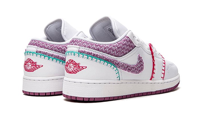 Jordan 1 Low White Light Bordeaux (GS)