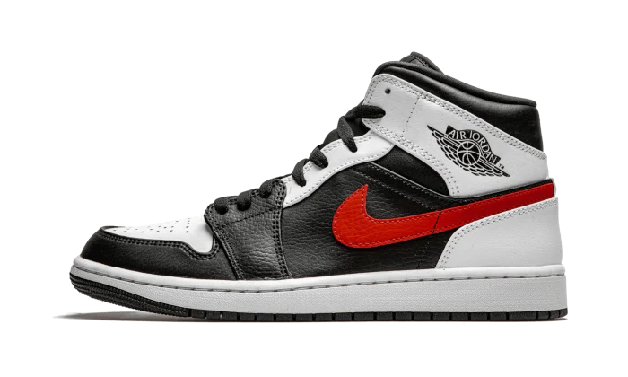 Jordan 1 Mid Black Čile Red White