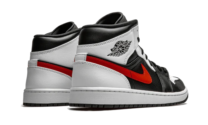 Jordan 1 Mid Black Chile Red White