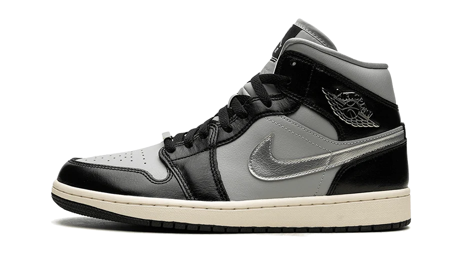 Jordan 1 Mid SE Black Metallic Silver (Women's)