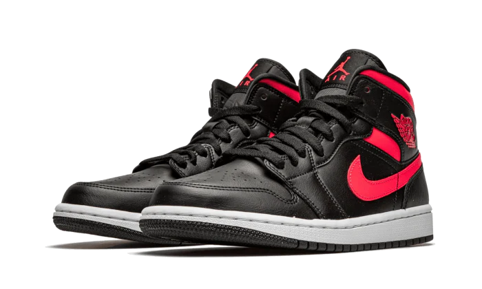 Jordan 1 Mid Black Siren Red (Women's)