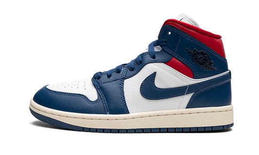 Jordan 1 Mid French Blue Gym Red (Women's)