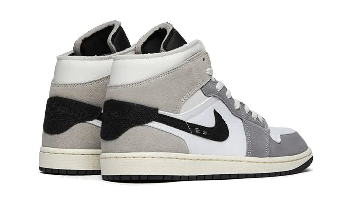 Jordan 1 Mid SE Craft White Cement Grey Black