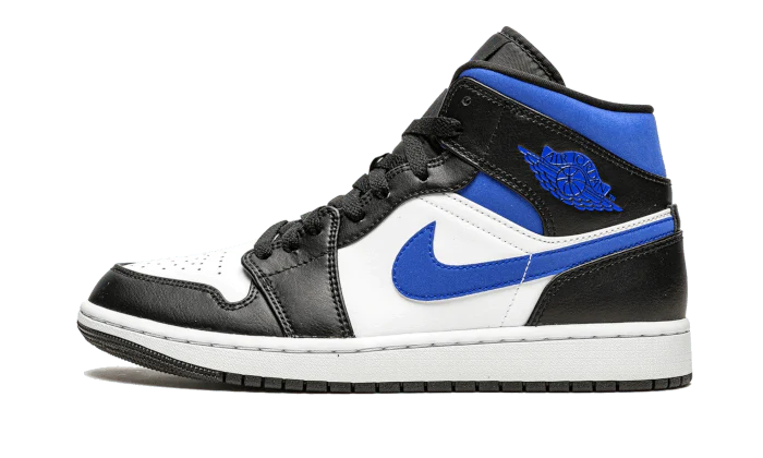 Jordan 1 Mid White Black Racer Blue