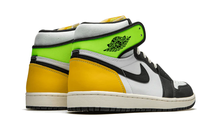 Jordan 1 Retro High White Black Volt University Gold