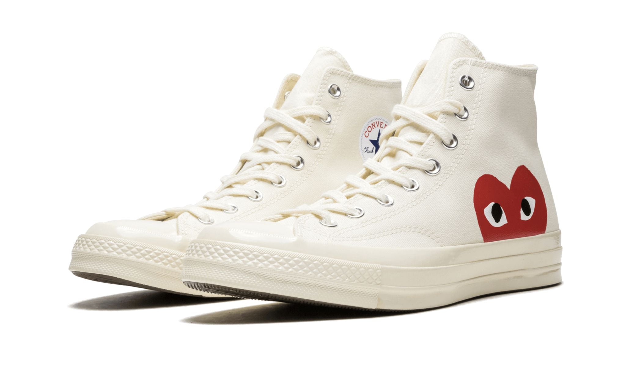 Converse Chuck Taylor All Star 70 Hi Comme des Garcons PLAY White soleHub