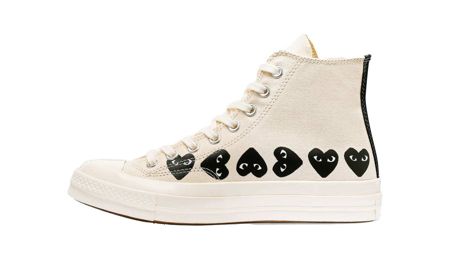 Converse Chuck Taylor All Star 70 Hi Comme des Garcons PLAY Multi-Heart Milk