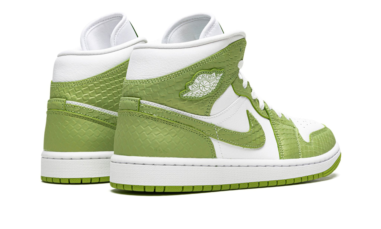 Jordan 1 Mid Green Python (Women's)