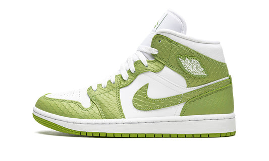 Jordan 1 Mid Green Python (Women's)