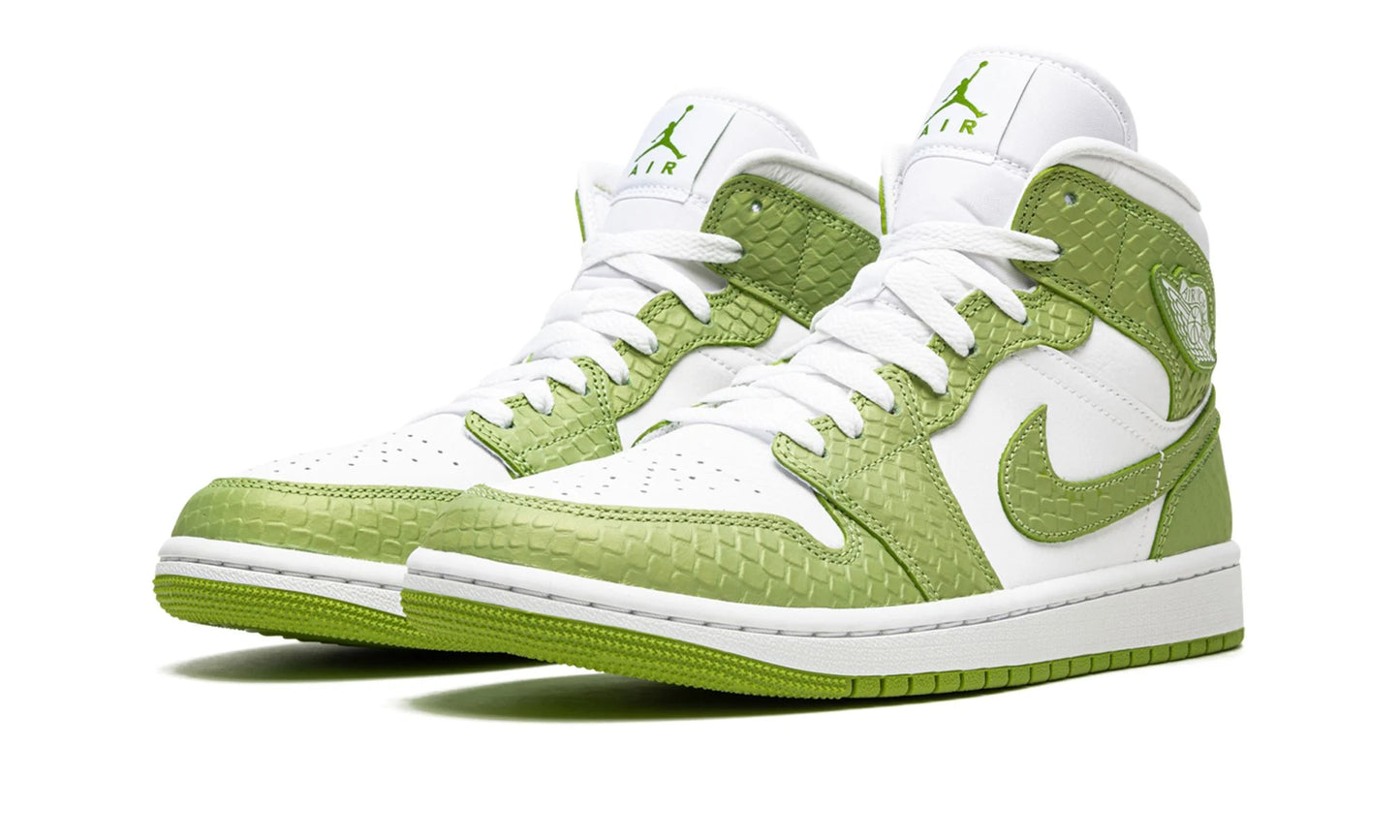 Jordan 1 Mid Green Python (Women's)