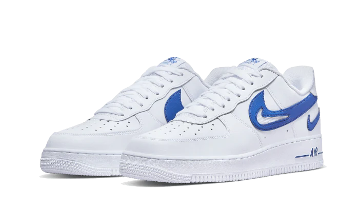 Nike Air Force 1 Low '07 FM Cut Out Swoosh White Game Royal