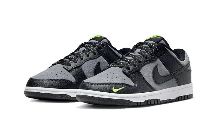 Nike Dunk Low Black Cool Grey Volt Mini Swoosh