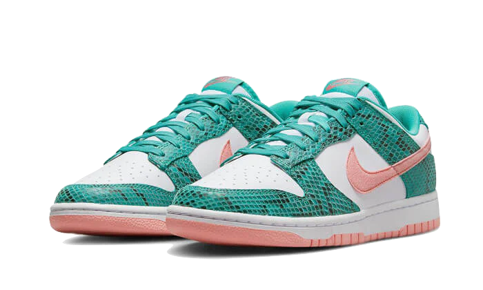 Nike Dunk Low Snakeskin Washed Teal Bleached Coral