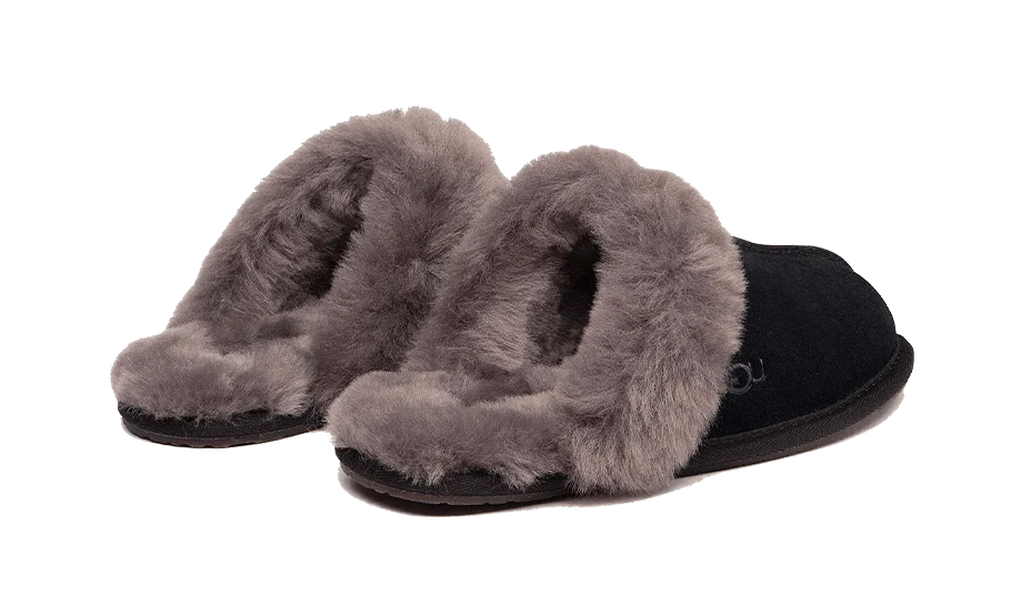 UGG Scuffette II Slipper Black Grey (Women's)